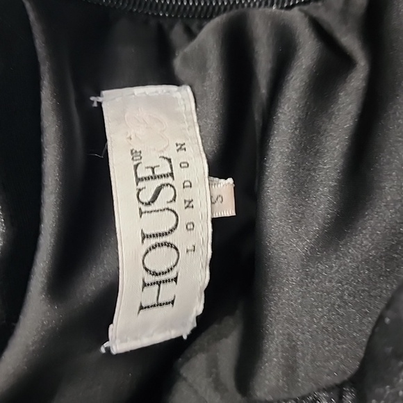 House Of CB Pascale Black Velvet Mini Dress - Picture 10 of 12